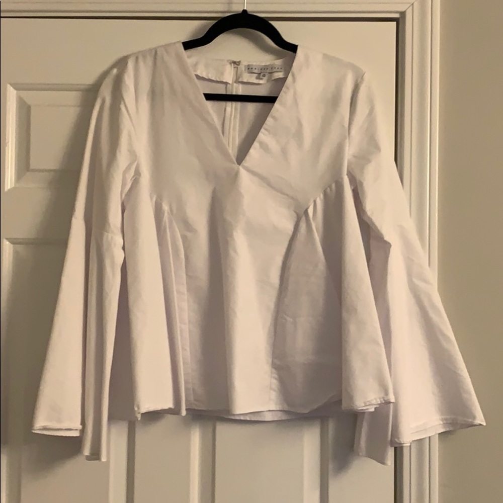 Bell sleeved cotton shirt
